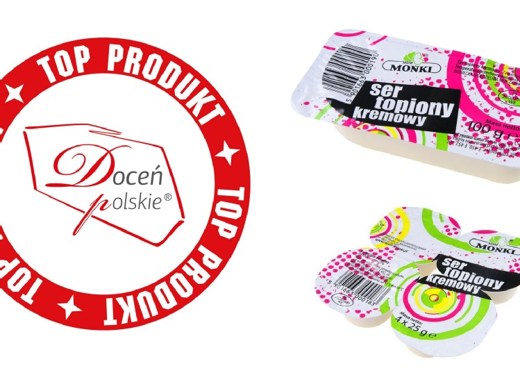 Polski smak doceniony: Serek topiony MSM Mońki z tytułem „TOP PRODUKT” i certyfikatem jakości „Doceń polskie”